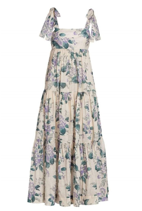 CASSIA TIE SHOULDER DRESS (HYDRANGEA FLORAL)- ZIMMERMANN AUTUMN WINTER ...