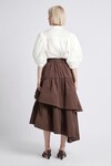 INTERLACE MIDI SKIRT (CHOCOLATE)