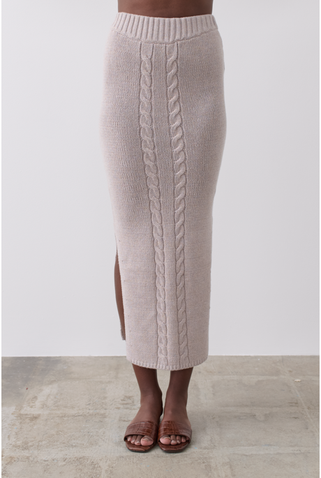 REBECCA KNIT MIDI SKIRT (MARBLE MARLE)