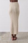 REBECCA KNIT MIDI SKIRT (OATMEAL MARLE)