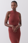 REBECCA COTTON KNIT MIDI DRESS (EARTH MARLE)