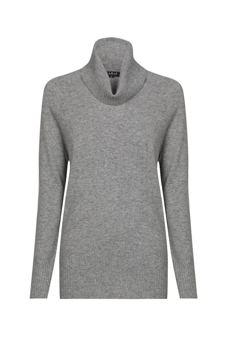 PURE CASHMERE COWL JUMPER (GREY MARLE)