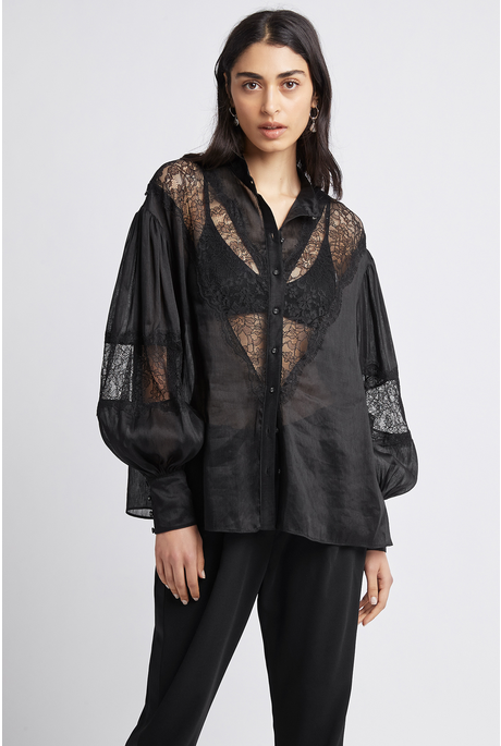 VEIL BLOUSE (BLACK)