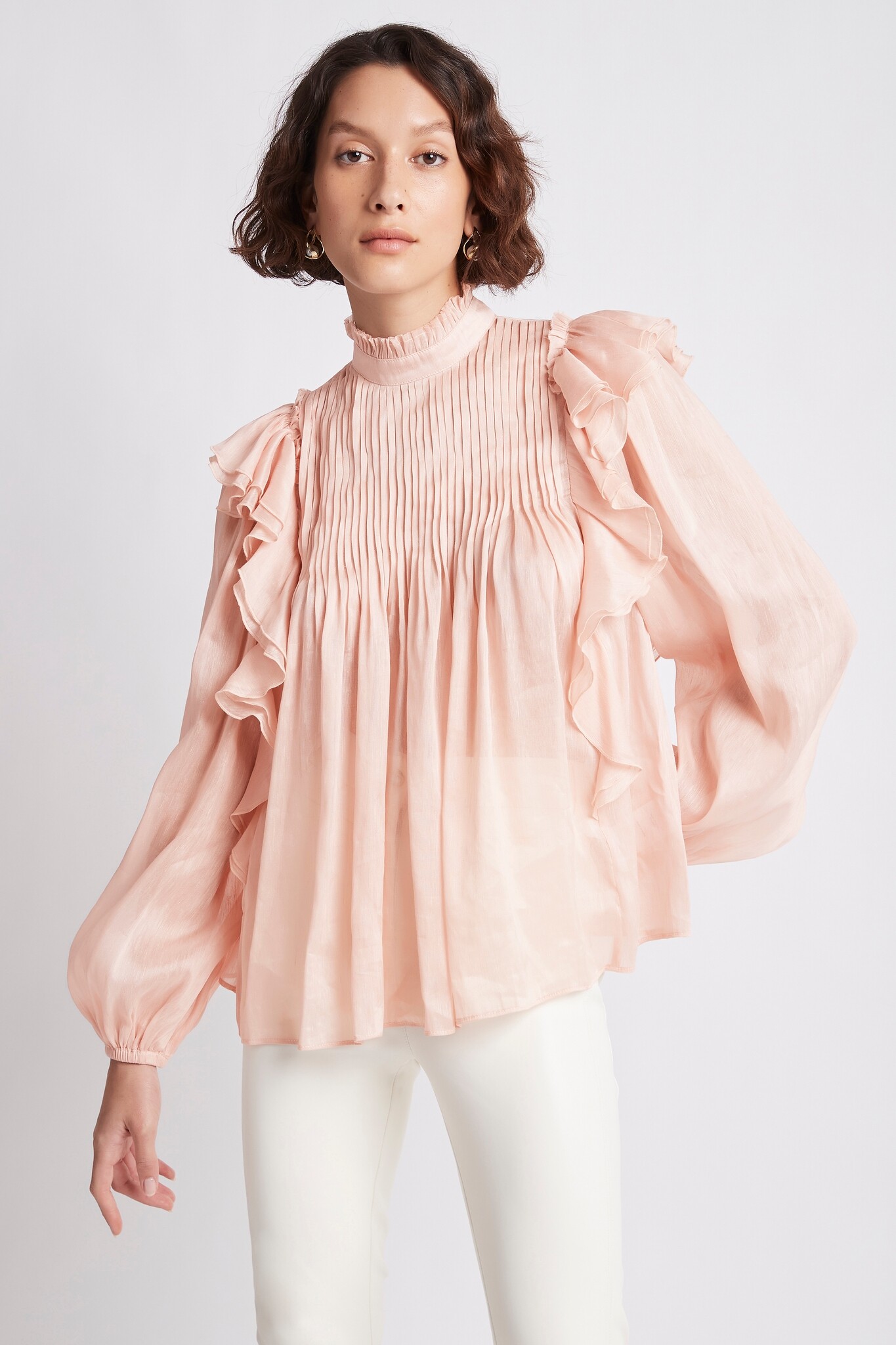 SAHARA BLOUSE (BLUSH)- AJE. WINTER 21 Boxing Day Sale