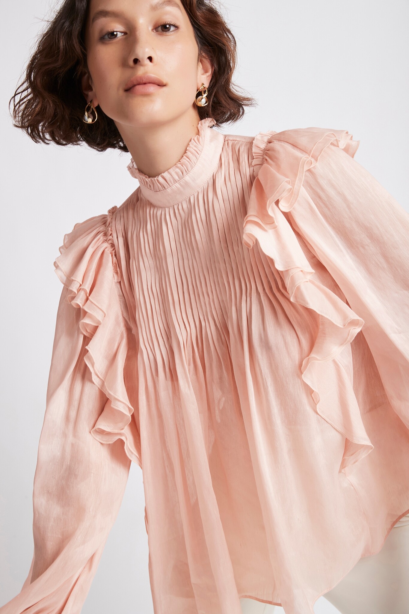 SAHARA BLOUSE (BLUSH)- AJE. WINTER 21 Boxing Day Sale