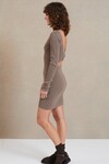 RIVIERA LONG SLEEVE MINI DRESS (SILT)