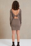 RIVIERA LONG SLEEVE MINI DRESS (SILT)