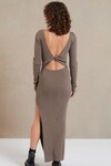 RIVIERA LONG SLEEVE MIDI DRESS (SILT)