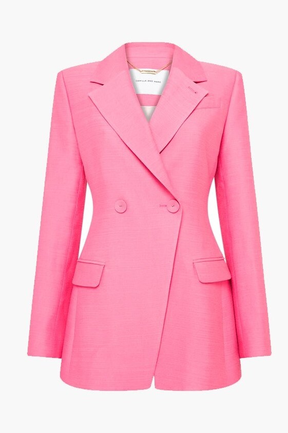 CLAUDIA FITTED JACKET CANDY PINK CAMILLA AND MARC AUTUMN WINTER 21 Boxing Day Sale