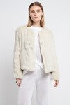 ELLE FUR JACKET (CHALK)