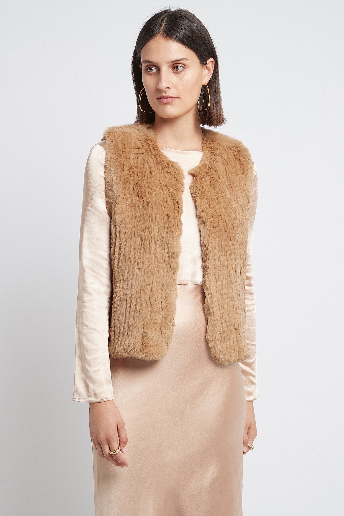 CELINE FUR VEST (TAN)- H BRAND WINTER 21 Boxing Day Sale