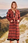 WASTE NOT WANT SCOT COAT (RUST/BLUE CHECK)