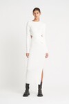 CELENA DRAPED DRESS (IVORY)