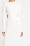 CELENA DRAPED DRESS (IVORY)