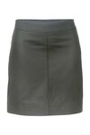 CLASSIC LEATHER MINI SKIRT (OLIVE)