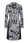 PRINTED DRESS IN SCUBA JERSEY (MIDNIGHT BLUE)