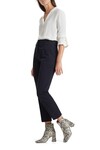 TAPERED PLEATED FRONT PANTS (MIDNIGHT BLUE)