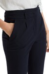 TAPERED PLEATED FRONT PANTS (MIDNIGHT BLUE)