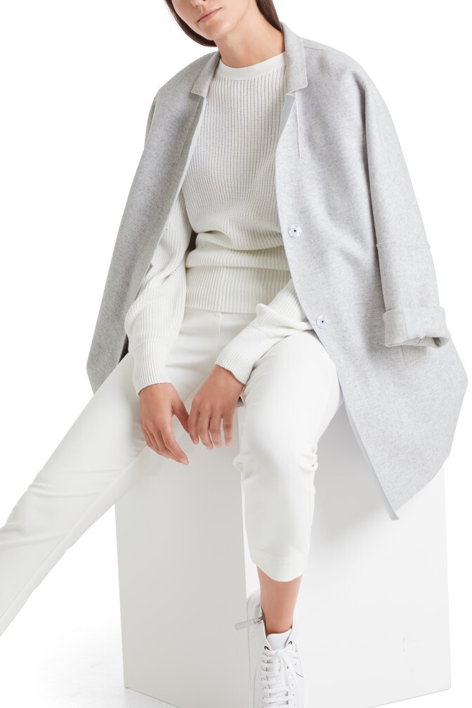 CASUAL LONG JACKET (SILVER GREY)- MARC CAIN WINTER 21