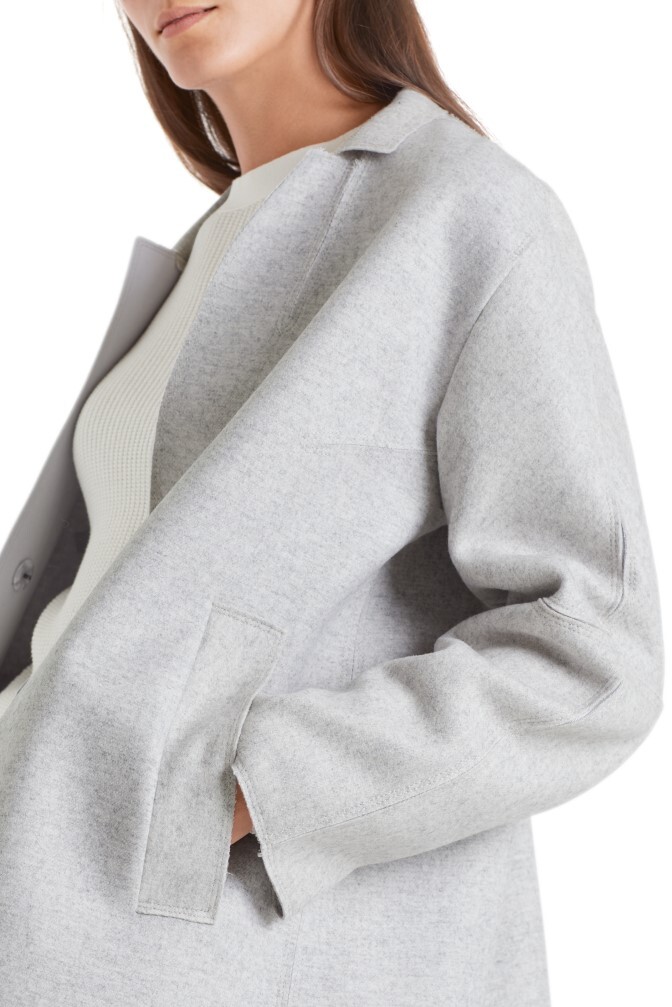 CASUAL LONG JACKET (SILVER GREY)- MARC CAIN WINTER 21