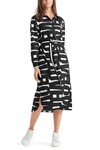 DRESS WITH LOVE PRINT (BLACK/WHITE)