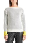 JUMPER WITH CONTRASTING CUFF (BLACK/WHTE)