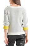JUMPER WITH CONTRASTING CUFF (BLACK/WHTE)