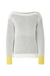 JUMPER WITH CONTRASTING CUFF (BLACK/WHTE)