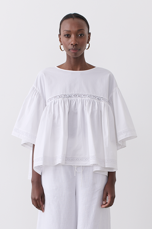 Cotton smock top outlet