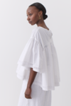 WILLOW ORGANIC COTTON SMOCK TOP (OPTICAL WHITE)