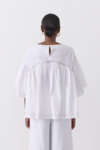 WILLOW ORGANIC COTTON SMOCK TOP (OPTICAL WHITE)