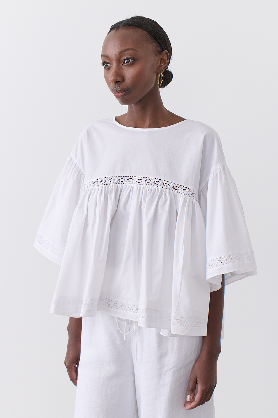 Smock top white on sale