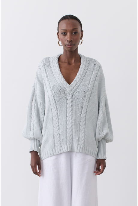 HARMONY LINEN COTTON KNIT (SEAFOAM)