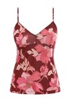 CONCERT FRILLED TANK TOP (BURGUNDY PEONIES)