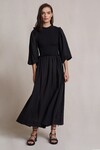 WILLOW CANYON MIDI DRESS (BLACK)