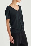 KHALO LINEN TEE (BLACK)