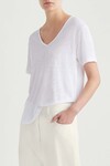 KHALO LINEN TEE (WHITE)