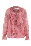 CONCERT FRILLED BLOUSE (PINK MIXED PRINT)