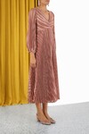 BURNOUT SUNRAY MIDI DRESS (BALLET)