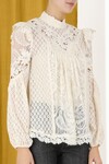 CONCERT TEXTURED LACE BLOUSE (CREAM)