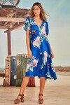 PUFF AND READY DRESS (BLUE FLORAL)
