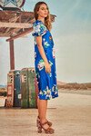 PUFF AND READY DRESS (BLUE FLORAL)