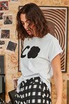 C FLOWERS TEE (WHITE/BLACK)