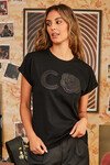 C FLOWERS TEE (BLACK/BLACK)