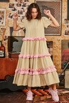 FRILLING ME SOFTLY DRESS (BEIGE/PINK)