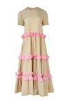 FRILLING ME SOFTLY DRESS (BEIGE/PINK)