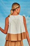 DOUBLE SCOOP TOP (WHITE/CARAMEL)