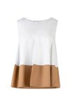 DOUBLE SCOOP TOP (WHITE/CARAMEL)