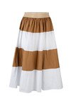 STRIPE DREAM SKIRT (WHITE/CARAMEL)