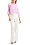 LINEN BLEND HIGH WAISTED PANT (OFF WHITE)